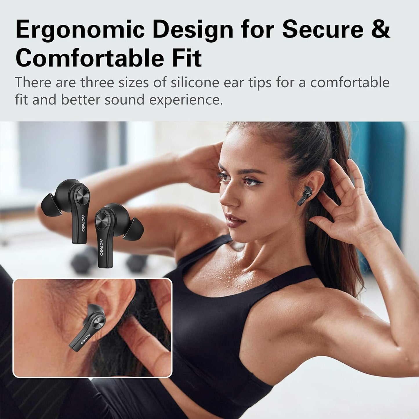 Wireless Earbuds, 2021 Launched, Bluetooth TWS Earbuds, 24 Hours Playtime, Compact, IPX7 Rating Waterproof, Black