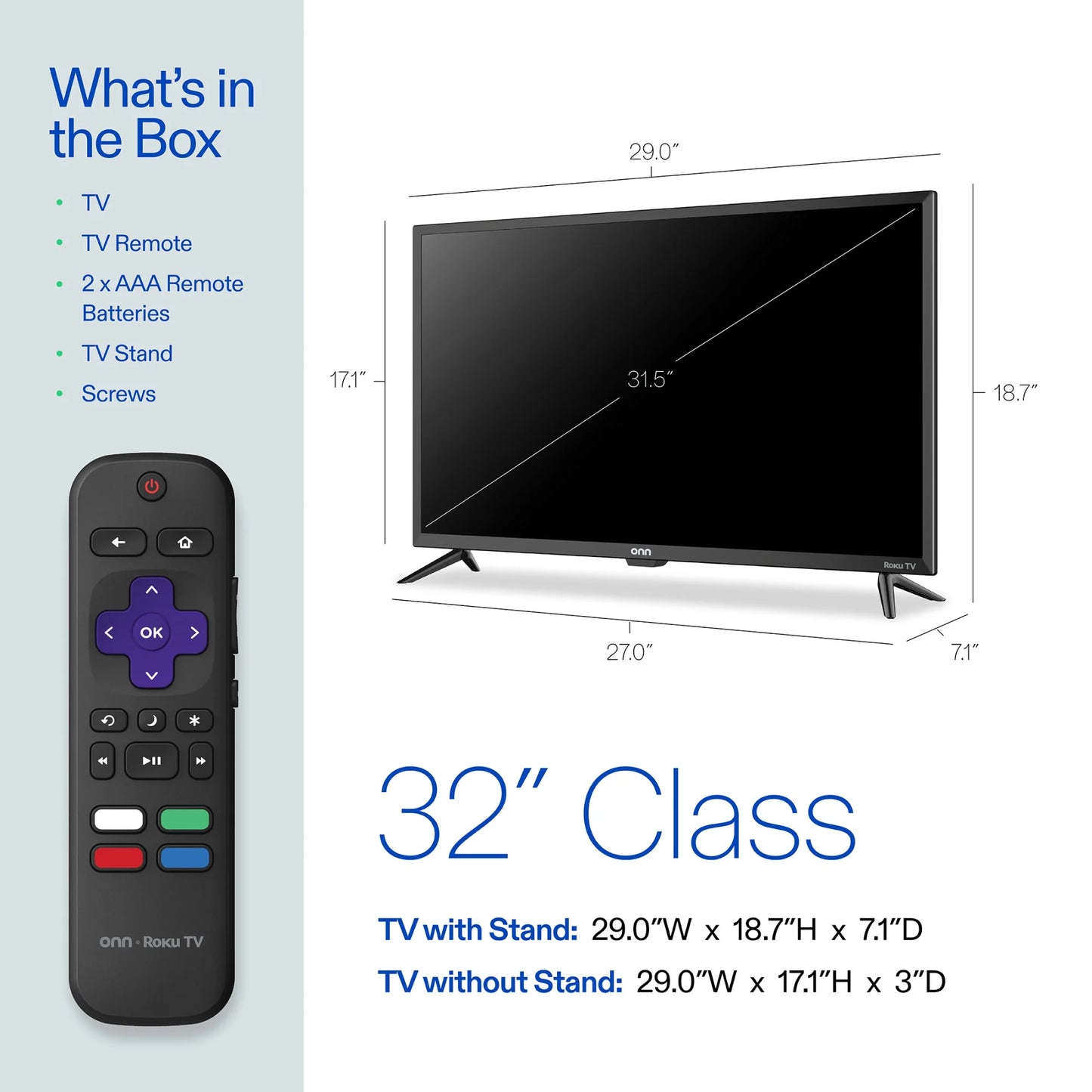 32” Class HD (720P) LED Roku Smart Television (100012589)