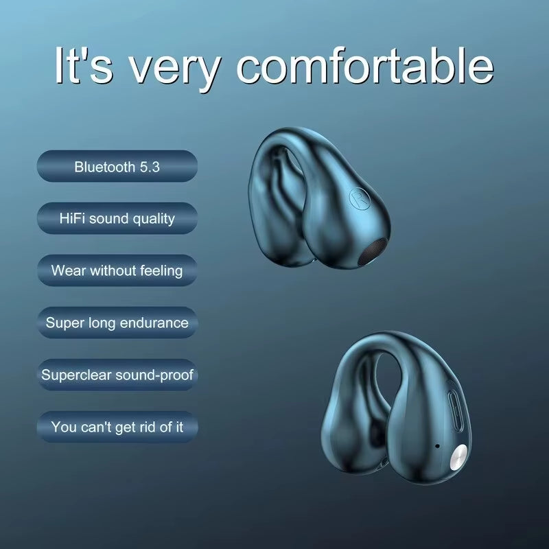 Bone Conduction TWS Earbuds Ambie Sound Power Display Earcuffs Ear Earring Wireless Bluetooth Earphone Auriculares Sport Headset