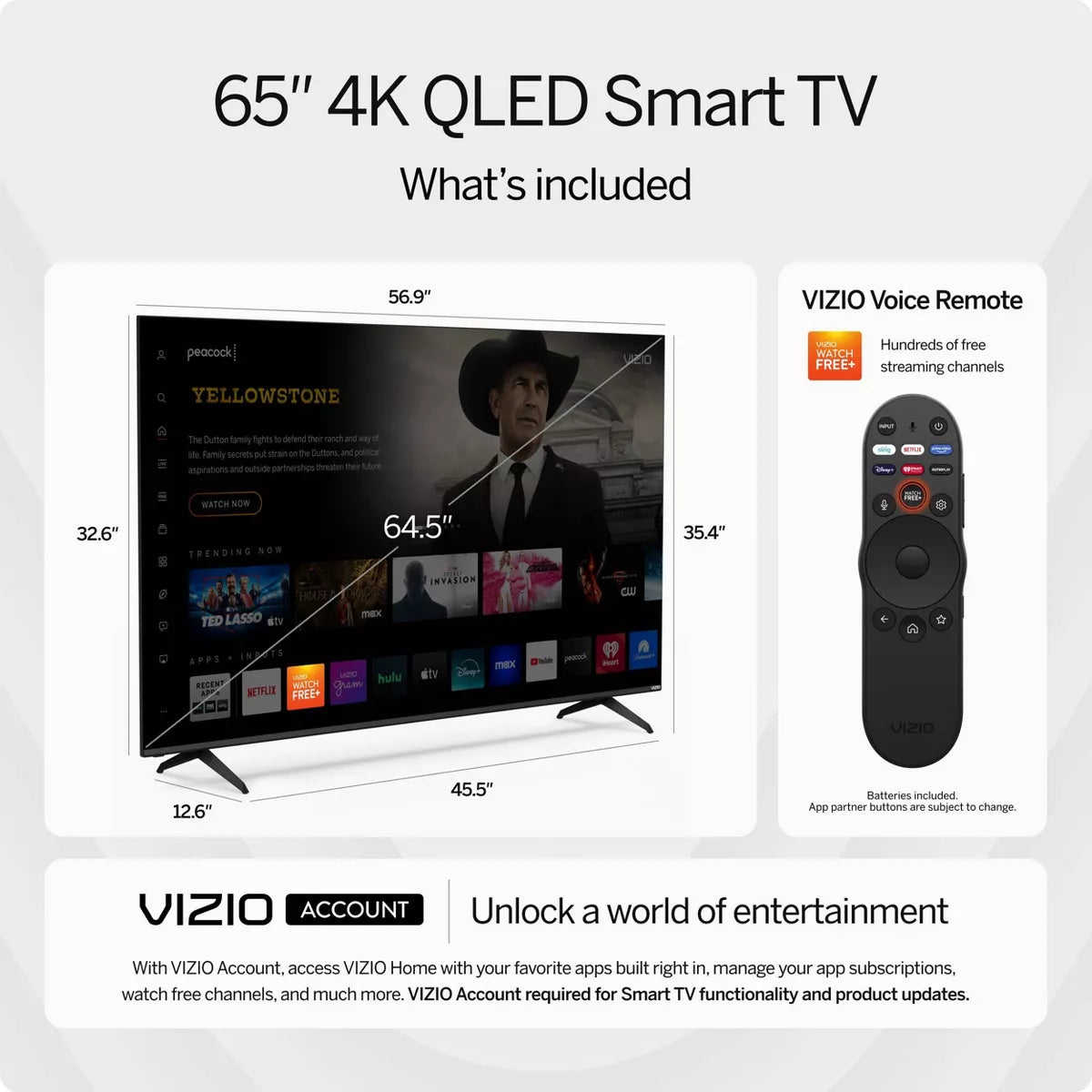 VIZIO Class Quantum 4K QLED HDR Smart TV